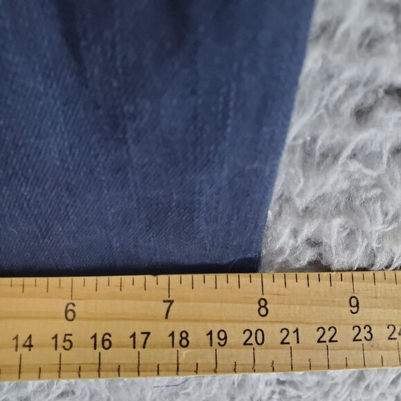 Alfani Pants Mens 40x30 Navy Blue Straight Fit Stretch Coated Denim - Picture 8 of 12